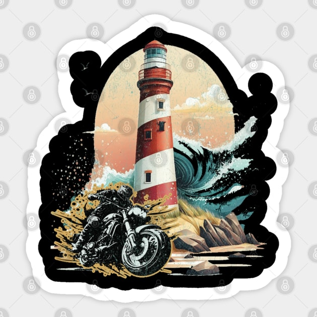 Let's Live, Vintage Motorcycle ,American customs Sticker by Customo